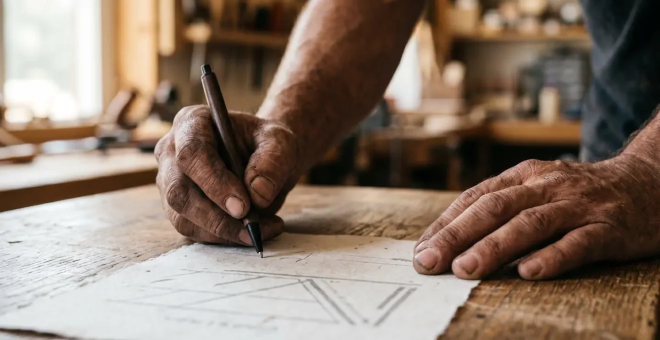 Deux artisans du BTP en train de formaliser un accord professionnel par signature de contrat
