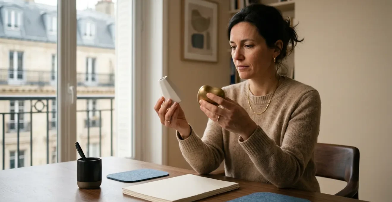 Professionnel indépendant face à un choix symbolique entre simplicité administrative et protection sociale