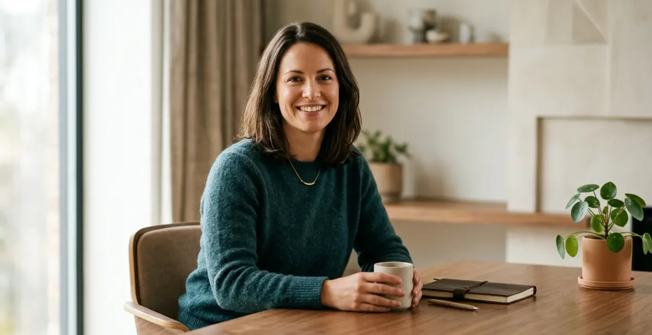 Entrepreneur confiant dans un bureau moderne symbolisant la protection patrimoniale et l'autonomie décisionnelle